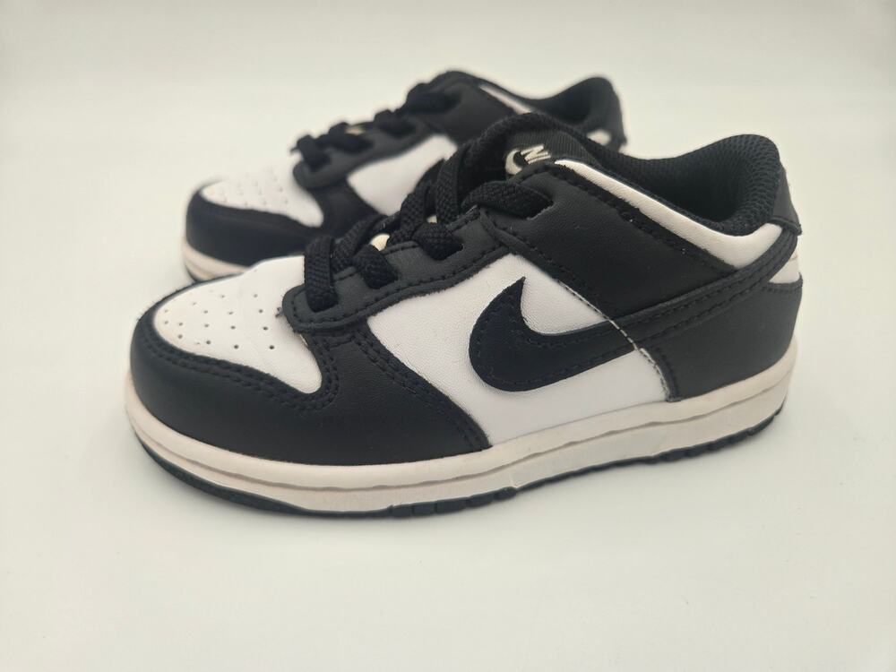 Nike Dunk Low Panda CW1589 100 Toddler Size 9C Black White Shoes